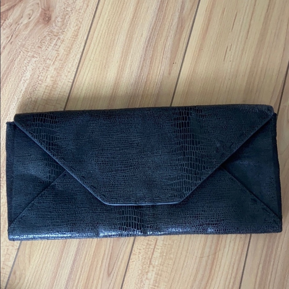 Steve Madden snakeskin envelope clutch